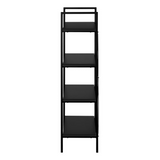 BOOKCASE - 48"H / BLACK / BLACK METAL - WhatYouNeedSales