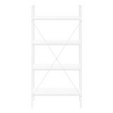 BOOKCASE - 48"H / WHITE / WHITE METAL - WhatYouNeedSales