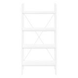 BOOKCASE - 48"H / WHITE / WHITE METAL - WhatYouNeedSales