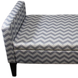 "Modern Gray and White Chevron Print Storage Bench" - WhatYouNeedSales