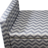 "Modern Gray and White Chevron Print Storage Bench" - WhatYouNeedSales