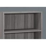 BOOKCASE - 36"H / GREY WITH 3 SHELVES - WhatYouNeedSales