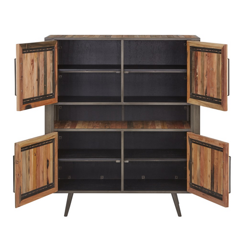 Modern Rustic Double Decker Accent Cabinet - WhatYouNeedSales