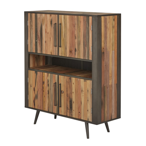 Modern Rustic Double Decker Accent Cabinet - WhatYouNeedSales