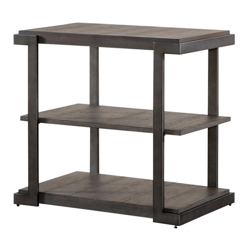 Modern View Tiered End Table Gray