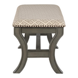 Monaco 48" Bench, Grey Geo/Antique Grey - WhatYouNeedSales