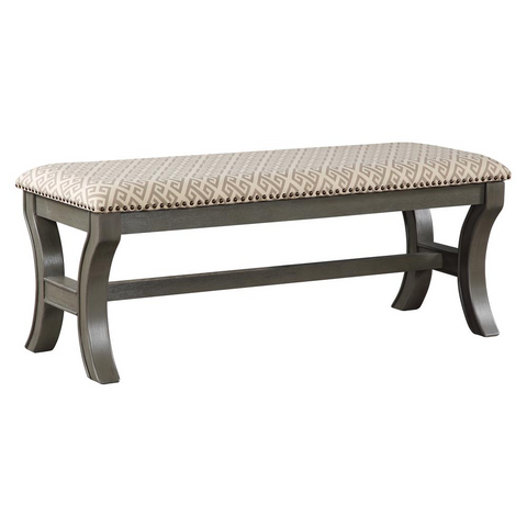 Monaco 48" Bench, Grey Geo/Antique Grey - WhatYouNeedSales