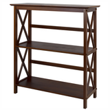 Montego 3-Shelf Bookcase-Walnut - WhatYouNeedSales