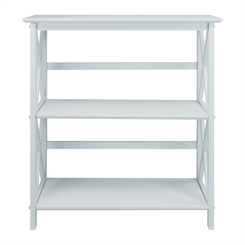 Montego 3-Shelf Bookcase-White - WhatYouNeedSales