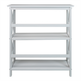 Montego 3-Shelf Bookcase-White - WhatYouNeedSales