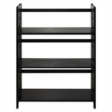 Montego 3-Shelf Folding Bookcase -Black - WhatYouNeedSales