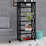 Montego 5-Shelf Bookcase-Black - WhatYouNeedSales