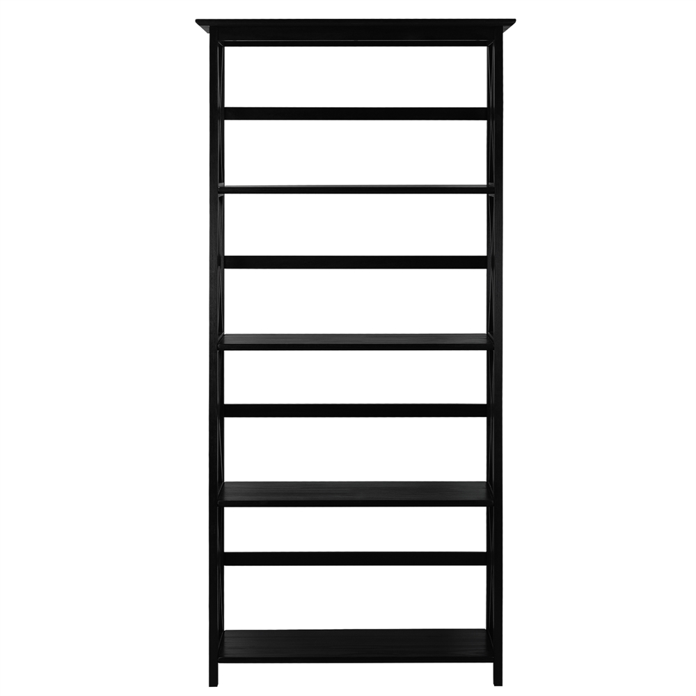 Montego 5-Shelf Bookcase-Black - WhatYouNeedSales