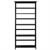 Montego 5-Shelf Bookcase-Black - WhatYouNeedSales