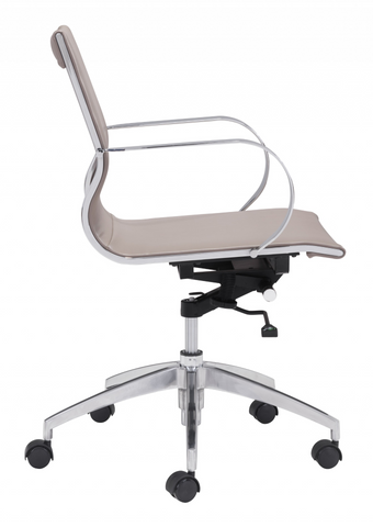 Mushroom Ergonomic Conference Room Low Back Rolling Office Chair - WhatYouNeedSales