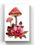 Mushrooms And Gemstones Wrapped Canvas -Image by Shutterstock - WhatYouNeedSales