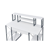 Music Recording Studio Desk, White & Black 92879 - WhatYouNeedSales