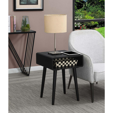 Napa End Table Black - Mid-Century Modern Design