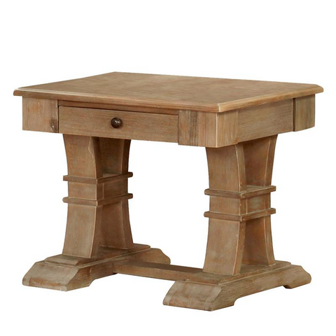 Natural Rustic Finish End Table | Rustic Wood Furniture