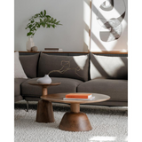 Nels End Table - Solid Acacia Wood with Walnut Finish