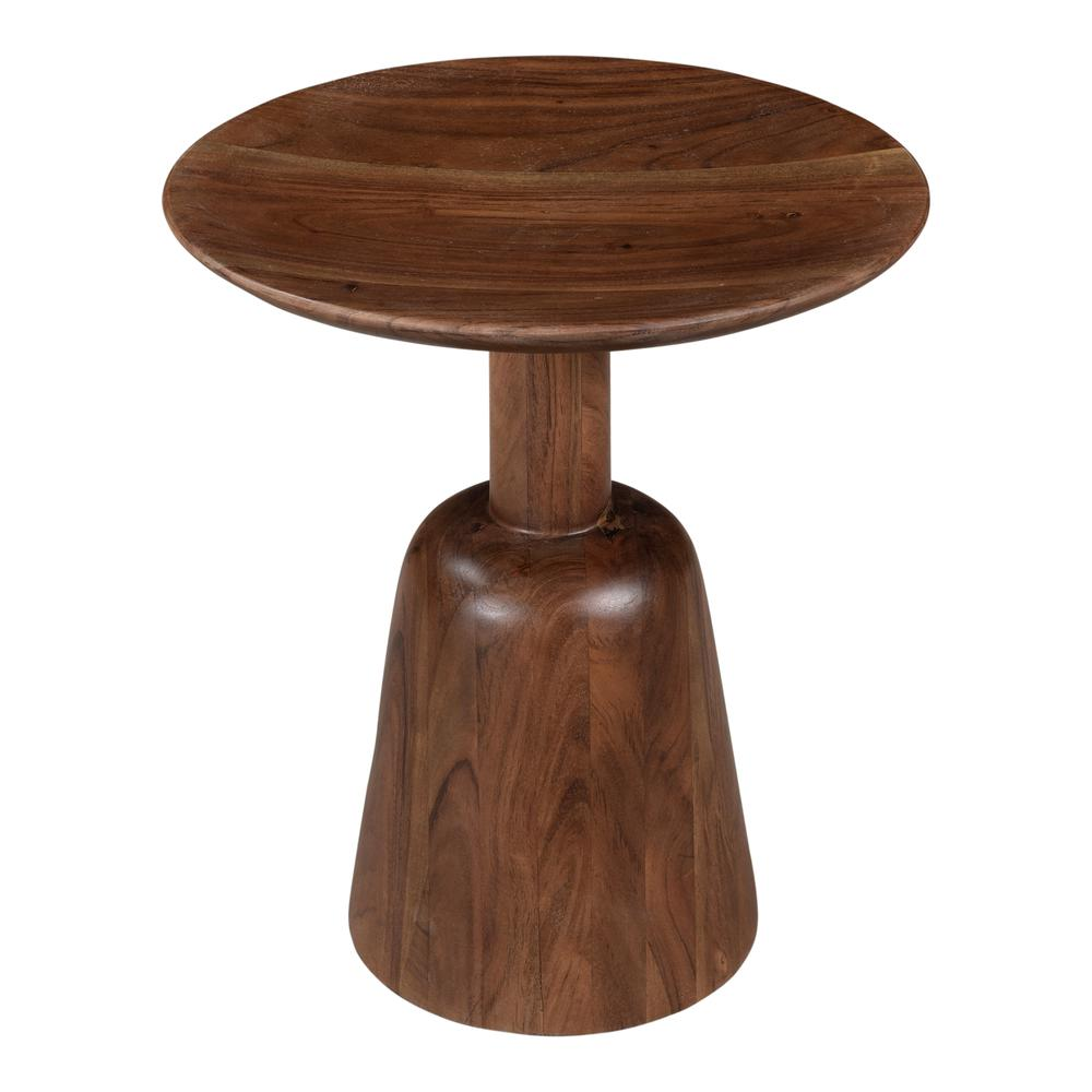 Nels End Table - Solid Acacia Wood with Walnut Finish