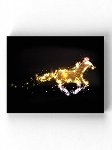 Neon Horse Wrapped Canvas -Image by Shutterstock - WhatYouNeedSales