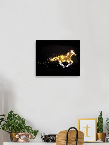 Neon Horse Wrapped Canvas -Image by Shutterstock - WhatYouNeedSales