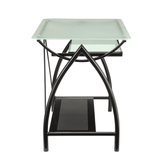 OSP Designs Newport Computer Desk with Tempered Glass - Ember Workspace - WhatYouNeedSales