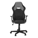 OFFICE CHAIR - GAMING / BLACK / RED LEATHER-LOOK - WhatYouNeedSales