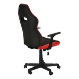 OFFICE CHAIR - GAMING / BLACK / RED LEATHER-LOOK - WhatYouNeedSales