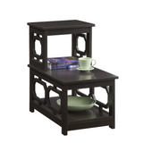 Omega 2 Step Chairside End Table - Contemporary Style