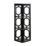 Omega 3 Tier Corner Bookcase, Black - WhatYouNeedSales