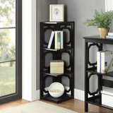 Omega 3 Tier Corner Bookcase, Black - WhatYouNeedSales