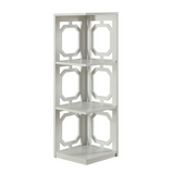 Omega 3 Tier Corner Bookcase, White - WhatYouNeedSales