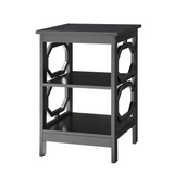 Omega End Table - Contemporary Design with 3 Tiers