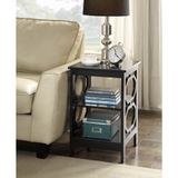 Omega End Table - Contemporary Design with 3 Tiers