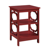 Omega End Table Cranberry Red - Contemporary Design