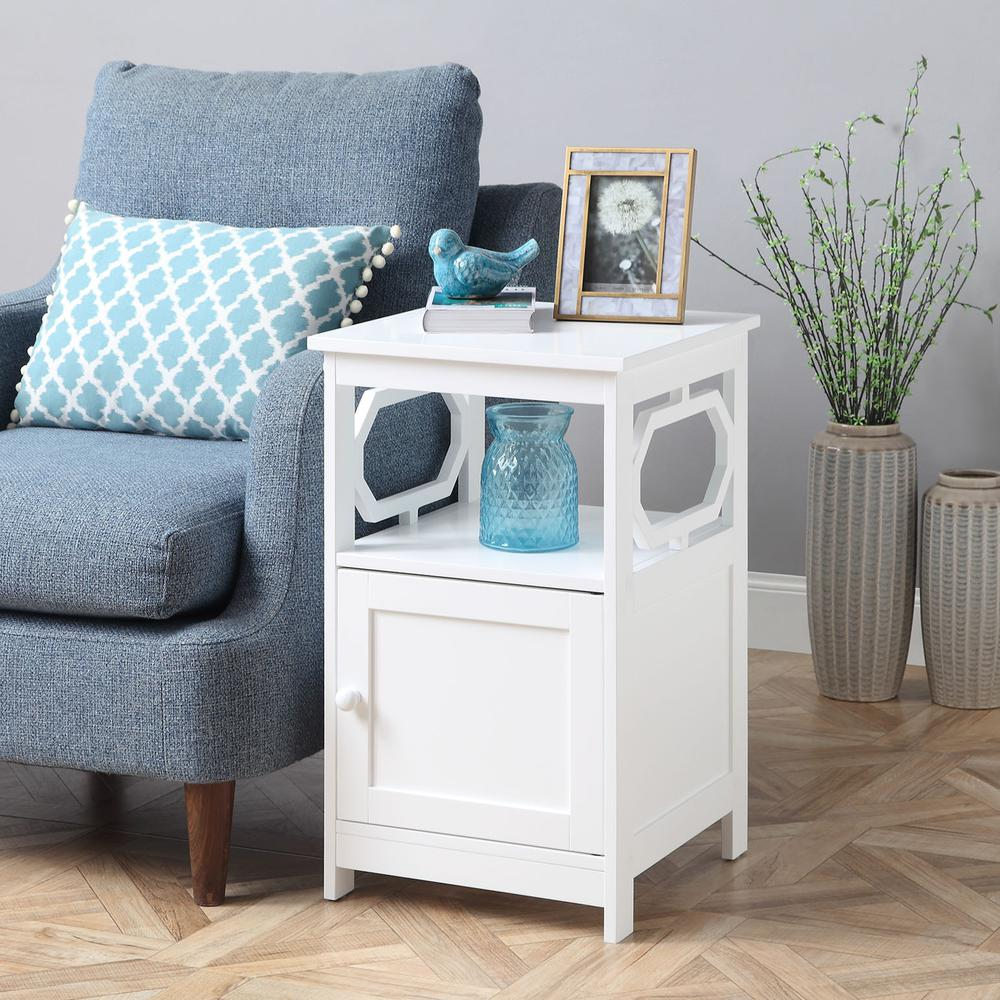 Omega End Table with Cabinet - Versatile and Stylish