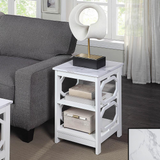 Omega End Table with Shelves - Contemporary Design Multiple