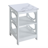 Omega End Table with Shelves - Contemporary Design Multiple