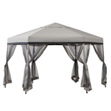 Outdoor Portable Hexagon Steel Frame Soft Top Pop Up Gazebo