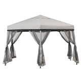 Outdoor Portable Hexagon Steel Frame Soft Top Pop Up Gazebo