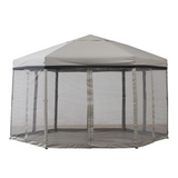 Outdoor Portable Hexagon Steel Frame Soft Top Pop Up Gazebo