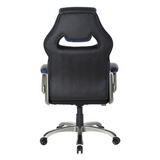 Oversite Gaming Chair in Faux Leather with Blue Accents, OVR25-BL - WhatYouNeedSales