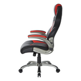 Oversite Gaming Chair in Faux Leather with Red Accents, OVR25-RD - WhatYouNeedSales