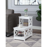 Oxford 2 Step Chairside End Table - Contemporary Style