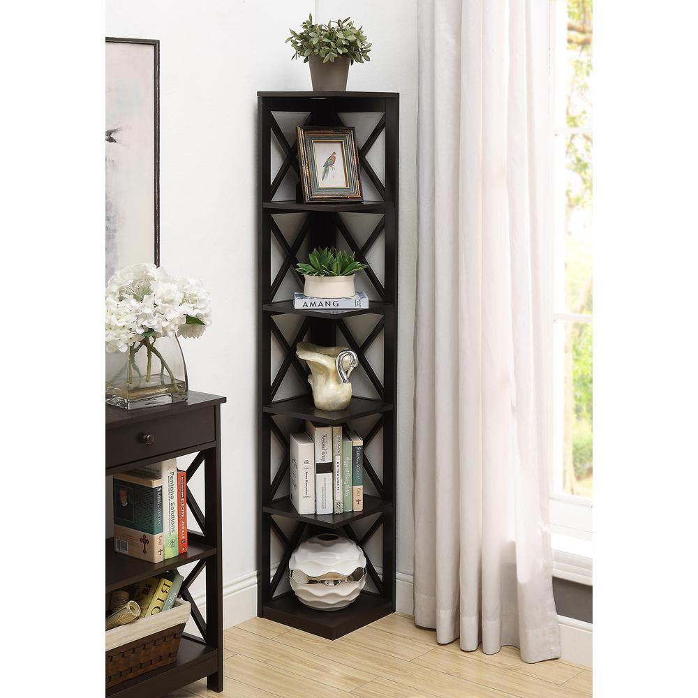 Oxford 5 Tier Corner Bookcase - WhatYouNeedSales