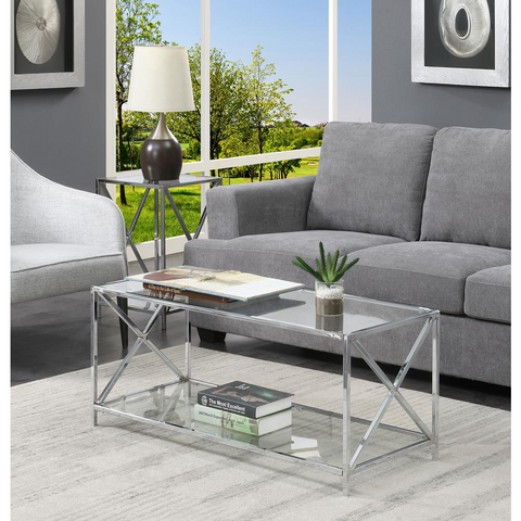 Oxford Chrome Coffee Table - WhatYouNeedSales