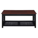 Oxford Coffee Table, Black Frame / Cherry Top - WhatYouNeedSales