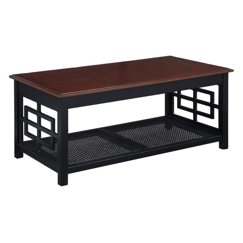 Oxford Coffee Table, Black Frame / Cherry Top - WhatYouNeedSales